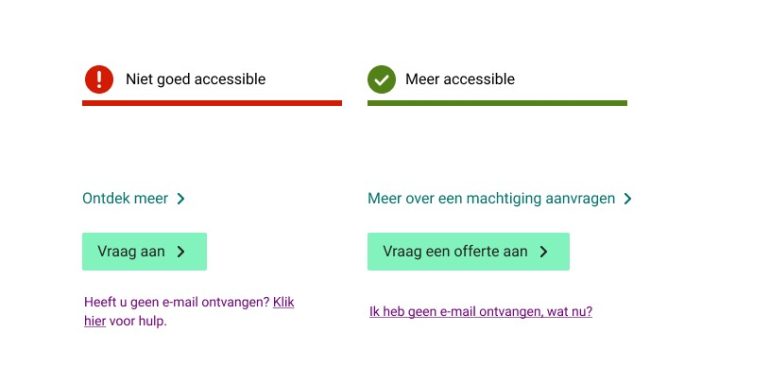 Toegankelijkheid links