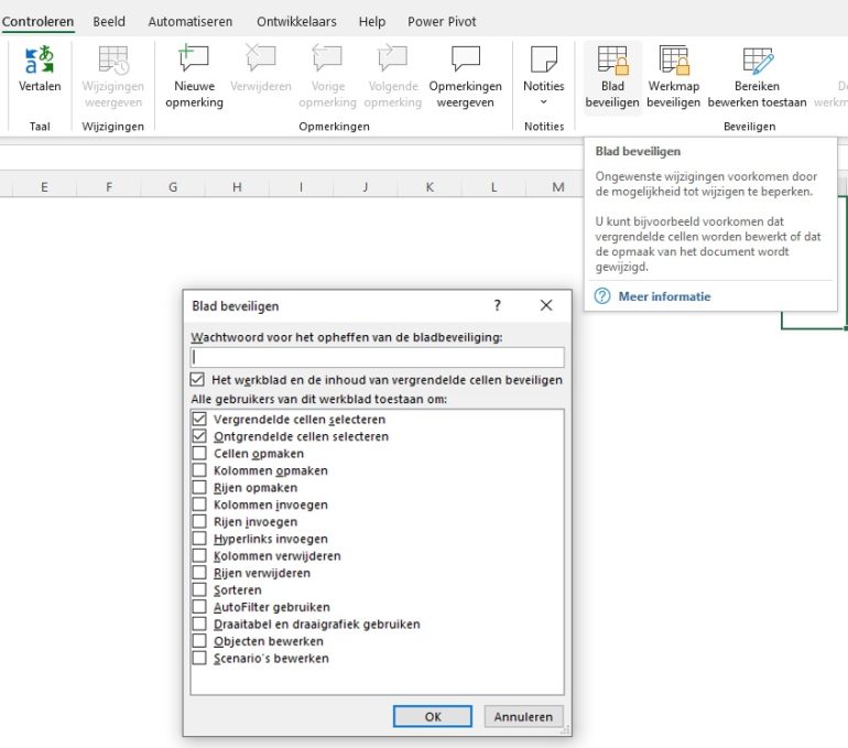 Beveilig je Excel-bestand met een wachtwoord.