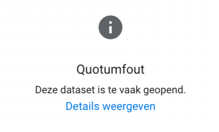 Quotum foutmelding in Looker Studio met GA dataconnector