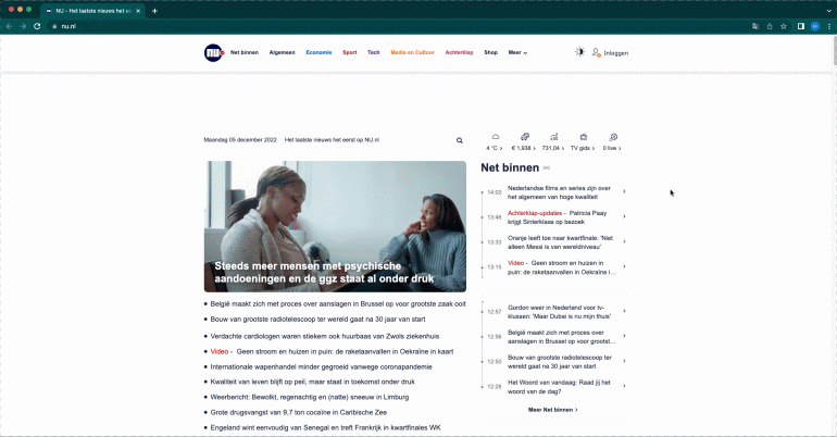 nieuw tabblad openen sneltoets 