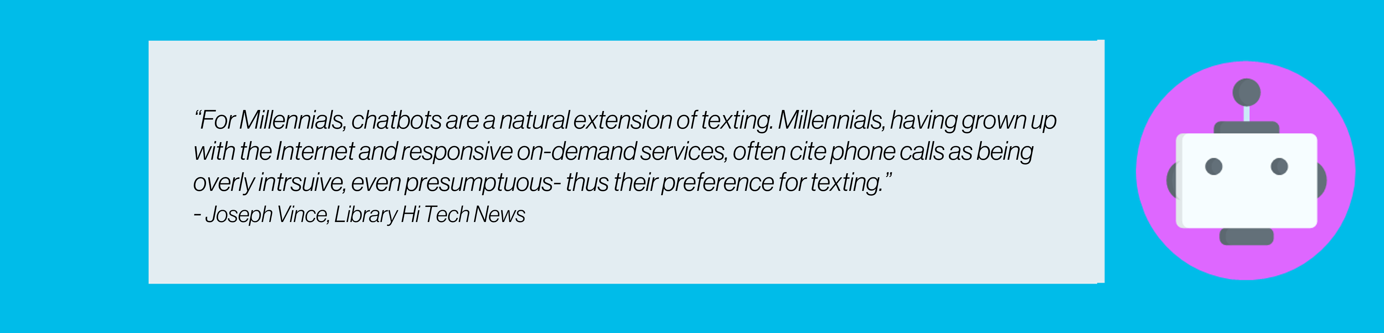 Screenshot van een quote van Joseph Vince van Library Hi Tech News.