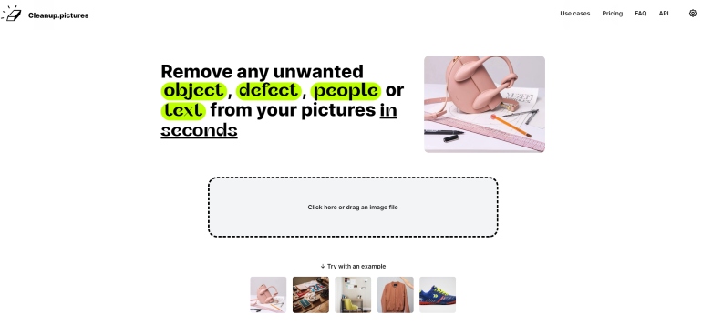 Cleanup pictures ai tool.