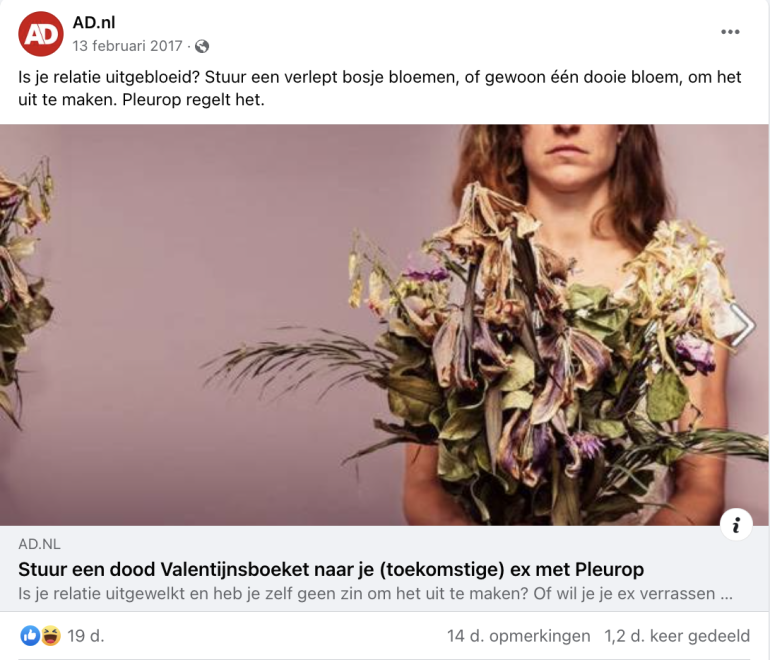 valentijnsactie Pleurop Fleurop