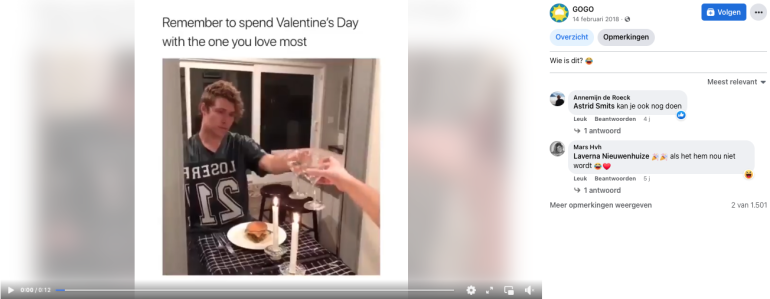 GOGO doorplaatsen grap Valentijnsdag