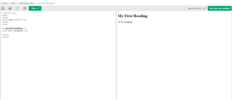 W3schools html leren.