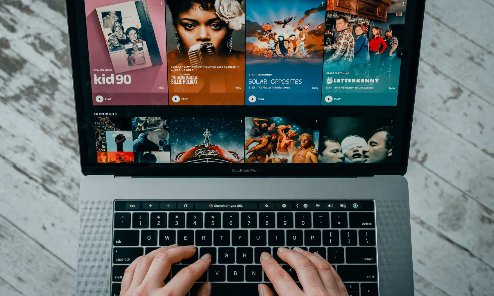 Voorbeeld van streamingdienst.