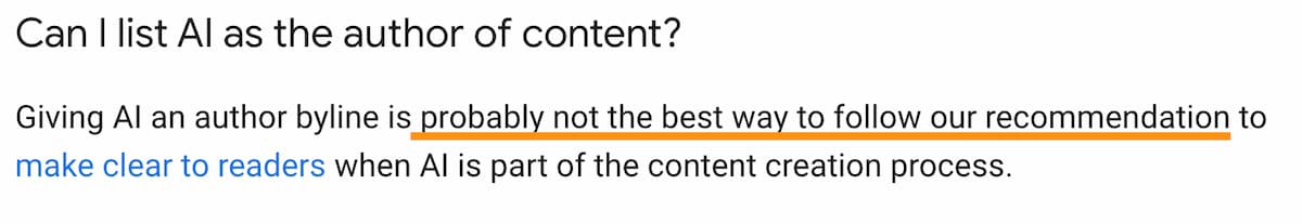 AI als auteur? Uitgangspunten Google