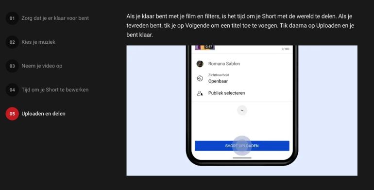 Stap 5 YouTube Short uploaden en delen