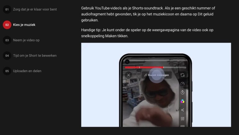 Stap 2 YouTube Short 5 stappen