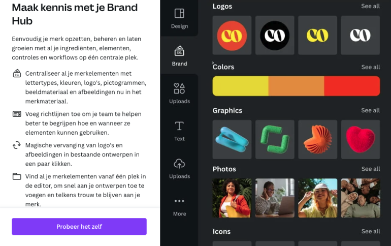 Brand hub Canva