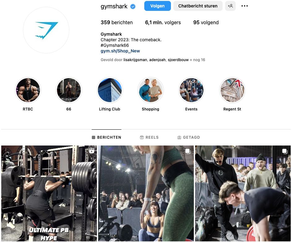 Gymshark Instagram