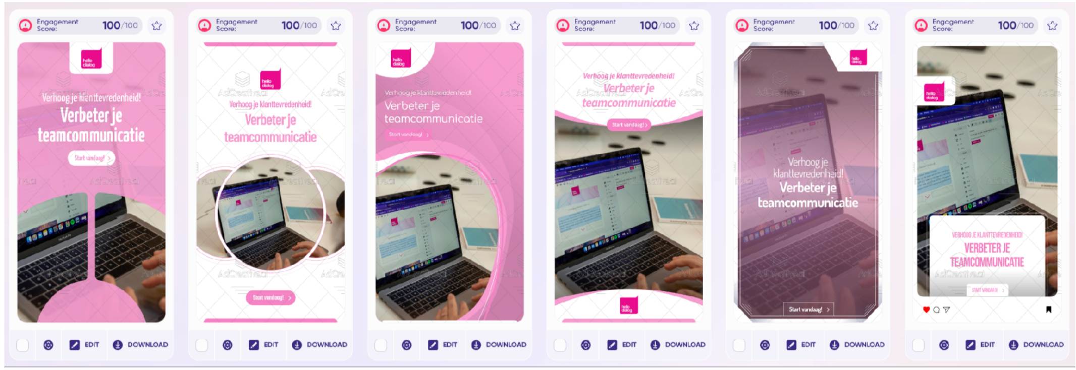 Voorbeeld van e-commercemarketing.