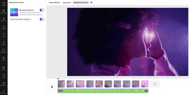 beat sync beatsynchronisatie Canva