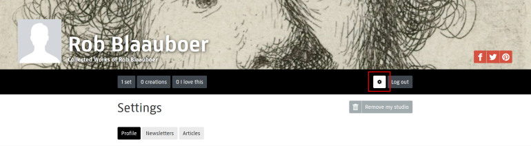 Settings Rijksstudio