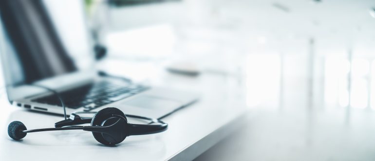 Headset op bureau