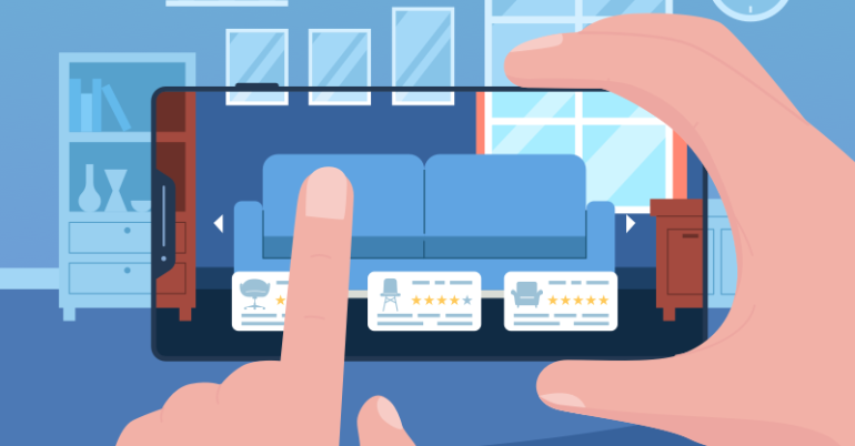 Online aankopen met augmented reality