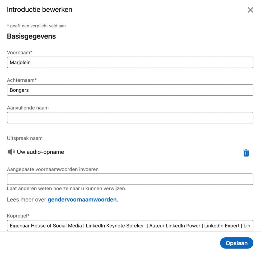 Introductie invullen.