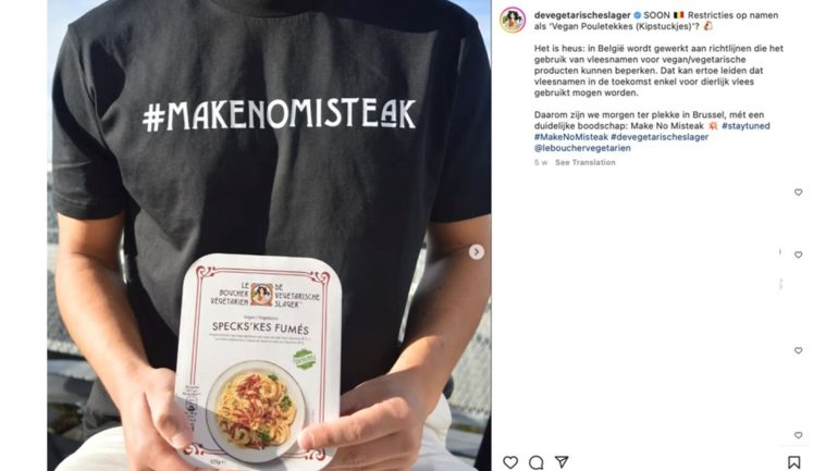 Social media post De Vegetarische Slager