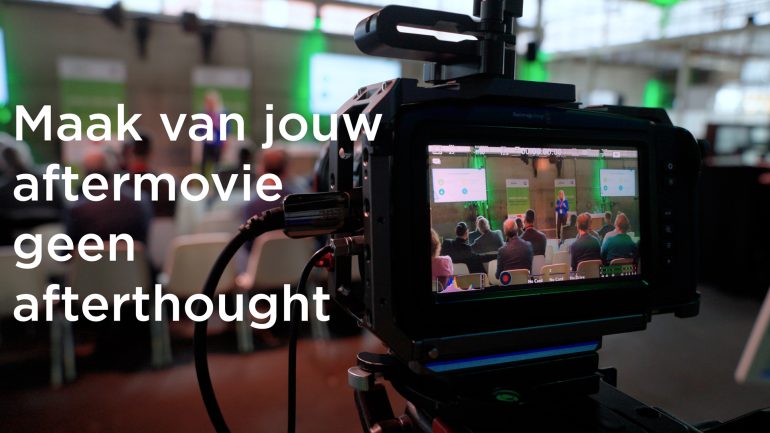 Aftermovie opnames op een zakelijke congres.