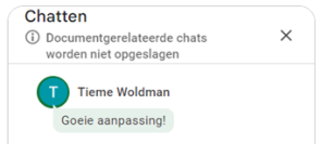Chatvenster in Google Docs
