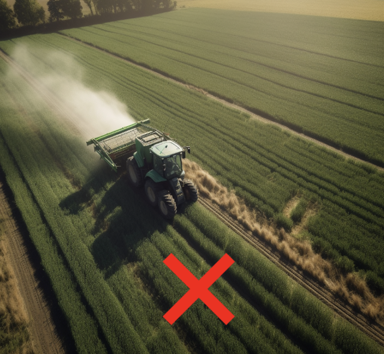 afbeelding tractor in veld Midjourney