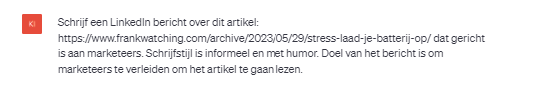 Prompt in ChatGPT.