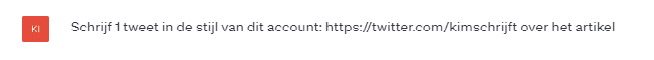 Nieuwe prompt in ChatGPT.