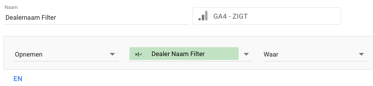 Filter aanmaken in Google Looker Studio