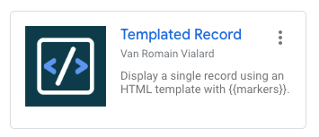 Templated Record communityvisualisatie toevoegen