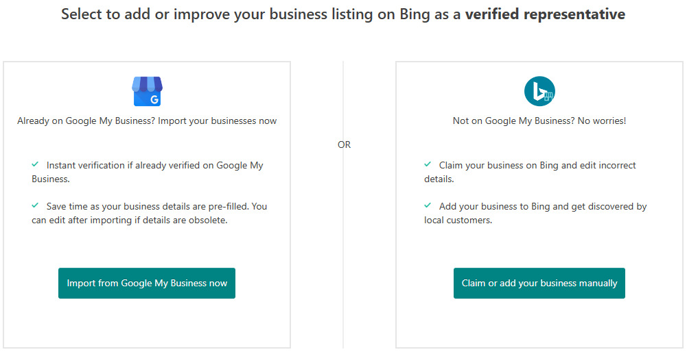 Een vermelding aanmaken in Bing Places.