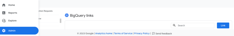 Google Analytics 4 BigQuery Google Cloud Platform link.