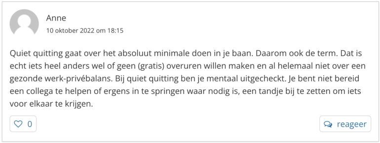 Reactie van Anne op een artikel van Frankwatching.