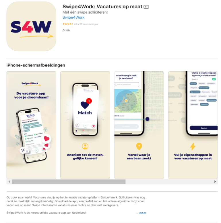 App store listing