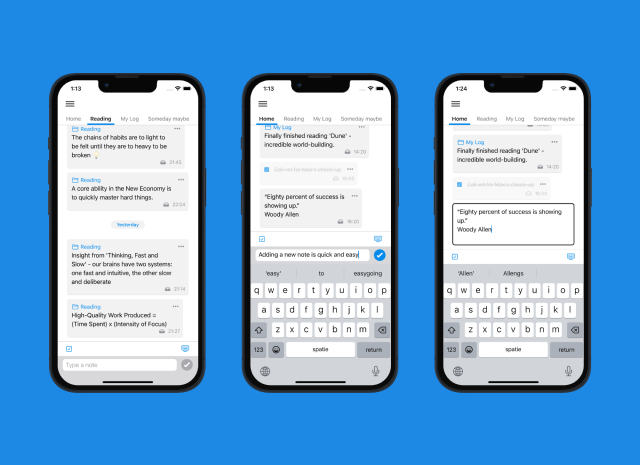 Qept lancering: Notities maken alsof je jezelf app