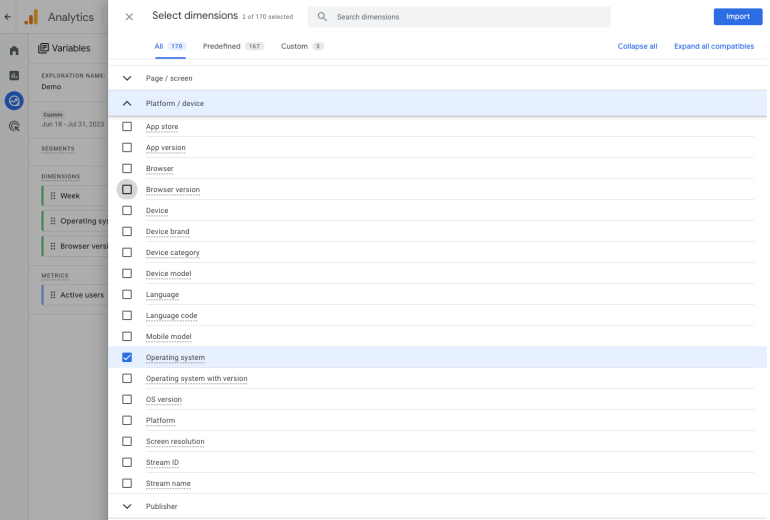 Screenshot select dimensions