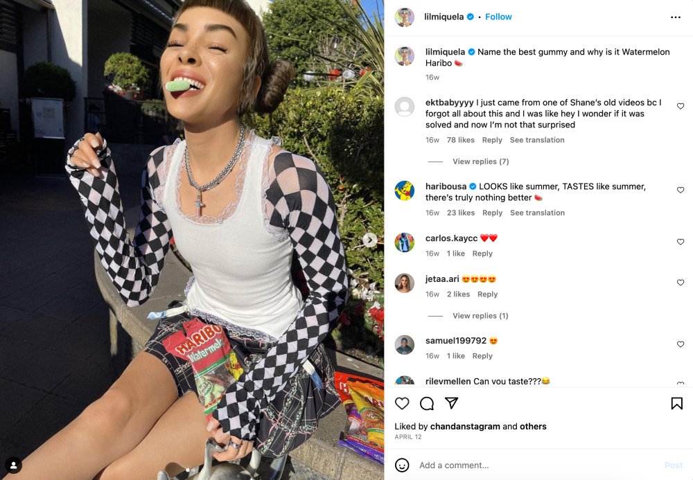 Account van Miquela.