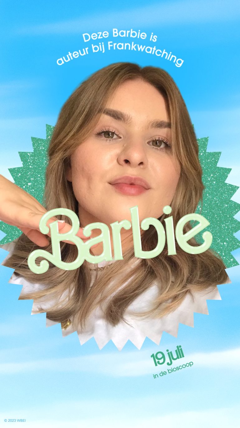 Filmposter gepersonaliseerd bron barbieselfie.ai