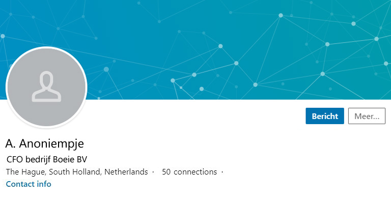liever geen linkedin profiel