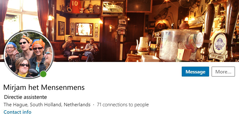 profiel op linkedin met foto