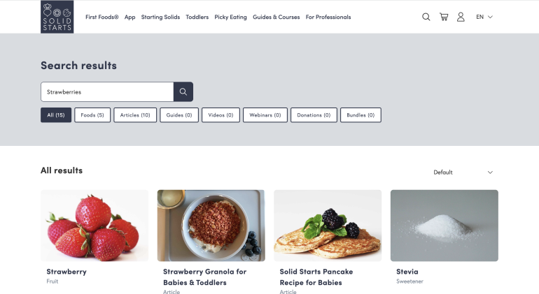 Screenshot website Solid Starts