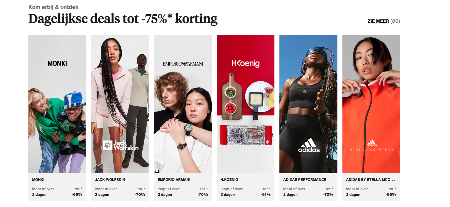 Dagelijkse deals aanbieden.