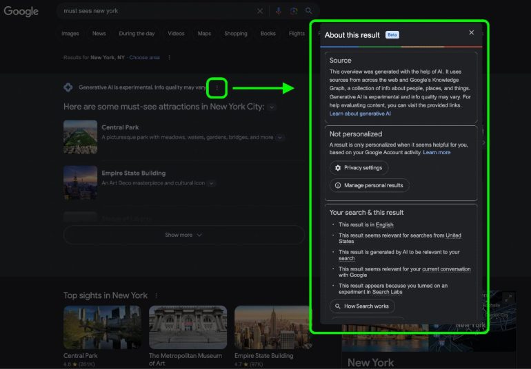 Klik op de 3 puntjes in het menu voor een pop-up