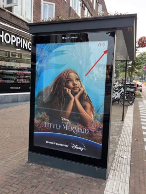 Foto poster The Little Mermaid kijkt weg gaze guided editing neuromarketing-truc