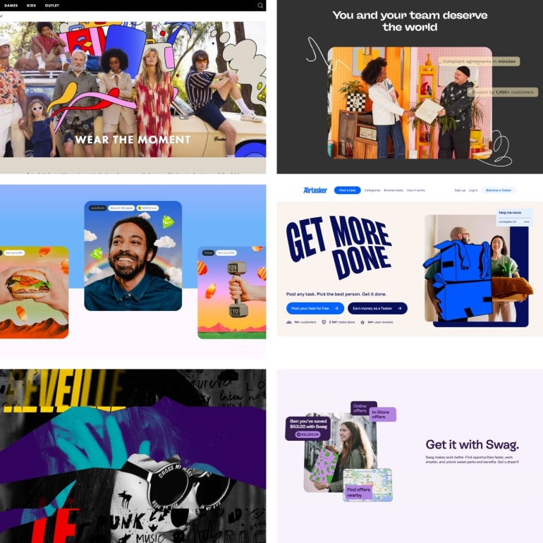 Voorbeeld visuele mash-up (trend)