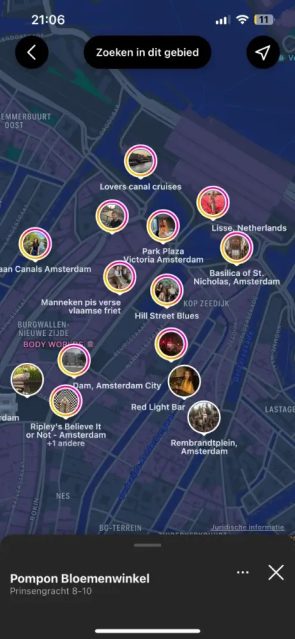 Illustratie van lokale zichtbaarheid vinden op Instagram.