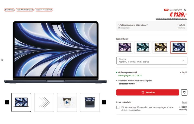 Landingspagina Media Markt