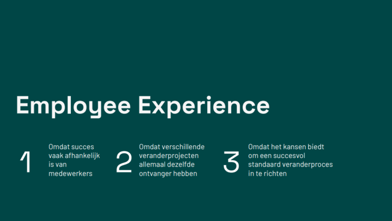 Het belang van employee experience (bron: presentatie Mixit, Employee Experience Event 2023)
