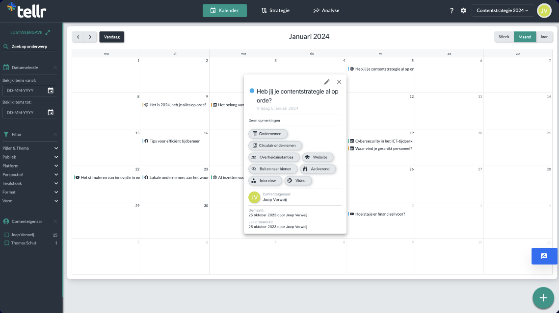 tool tellr contentplanning voor overheidscommunicatie