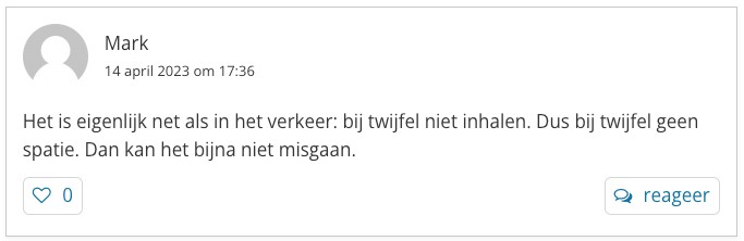 Reactie van Mark op Frankwatching.com.