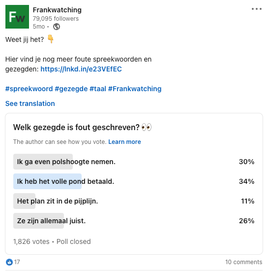 poll LinkedIn